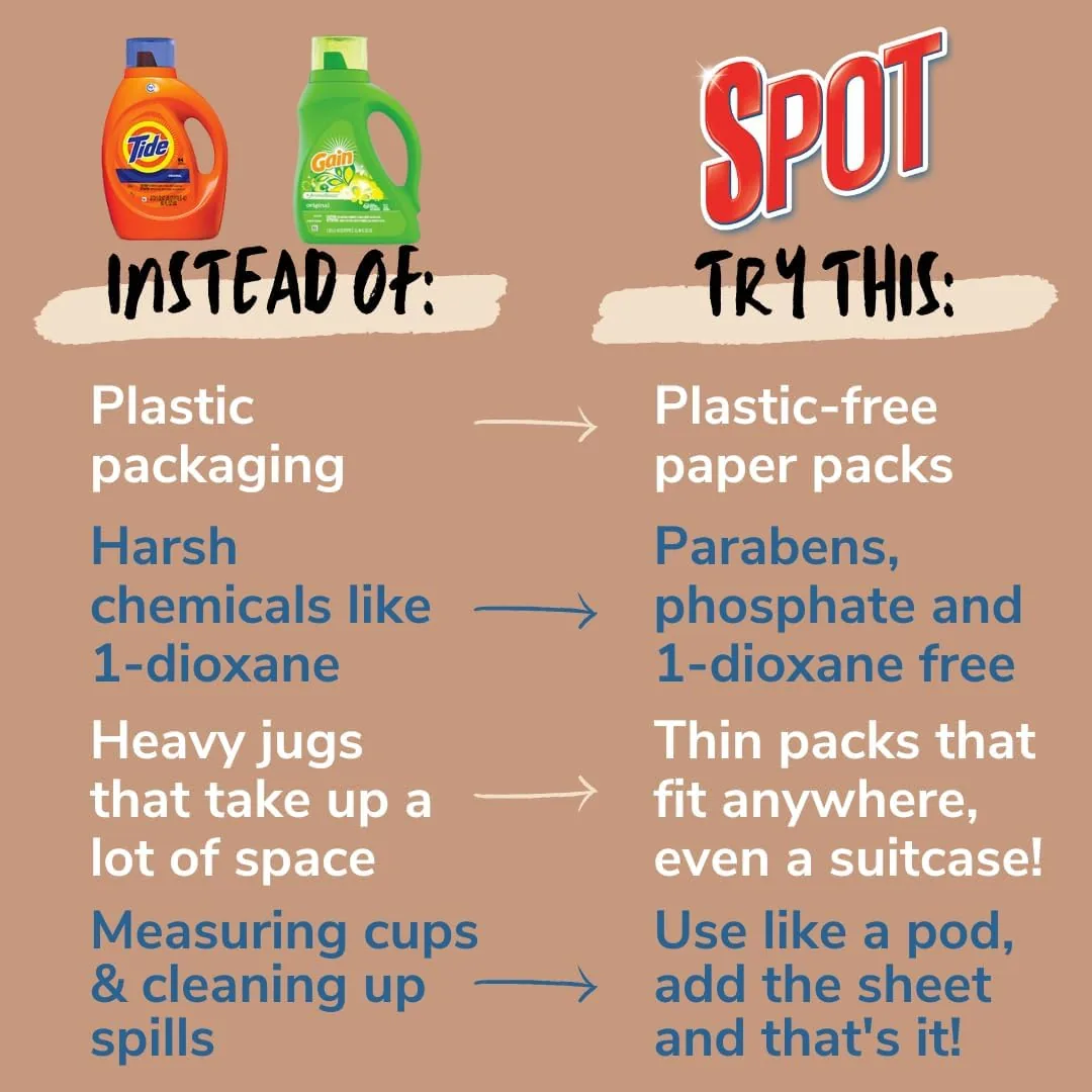 Instead of plastic jugs, try Spot: paper packs, no harsh chemicals